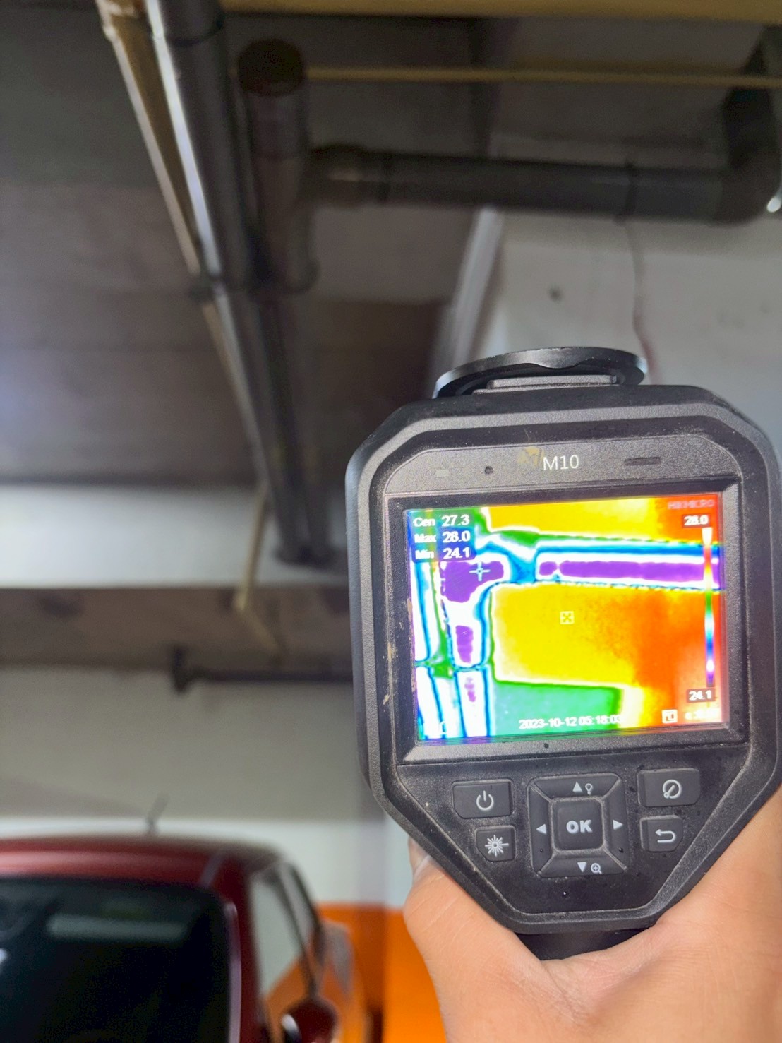 1141022社區管線檢測案例:甜蜜進行曲社區汙水管熱顯像檢測