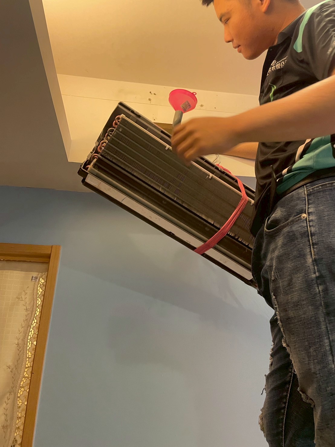 1140728竹北昌益枕草子住戶冷排通管工程案例-施工中